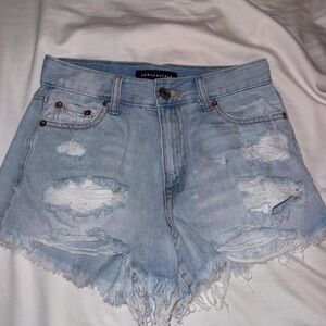 Aeropostale Women's Light Blue Denim Shorts